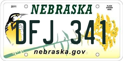 NE license plate DFJ341