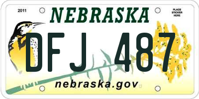 NE license plate DFJ487