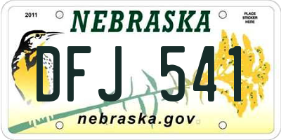 NE license plate DFJ541
