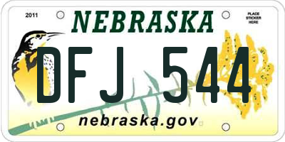 NE license plate DFJ544
