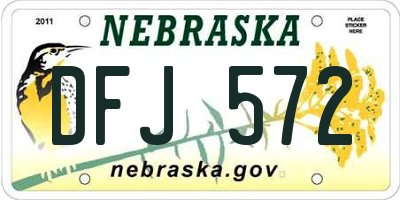 NE license plate DFJ572