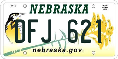 NE license plate DFJ621