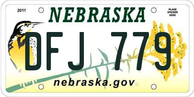 NE license plate DFJ779