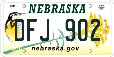 NE license plate DFJ902