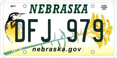 NE license plate DFJ979