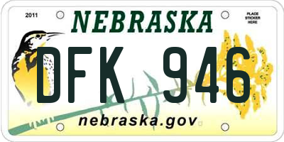 NE license plate DFK946