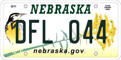 NE license plate DFL044