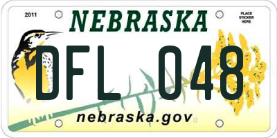 NE license plate DFL048