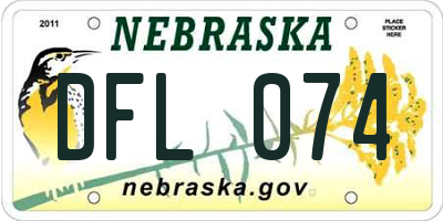 NE license plate DFL074