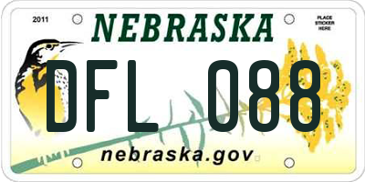 NE license plate DFL088