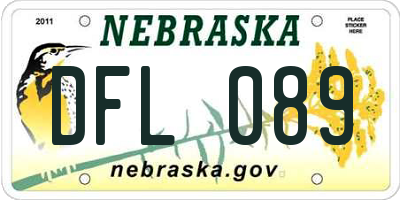 NE license plate DFL089