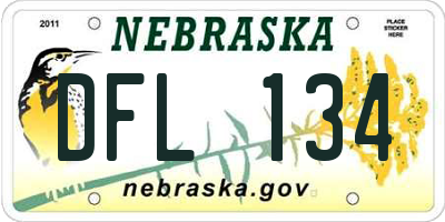 NE license plate DFL134