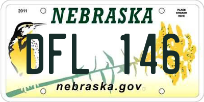 NE license plate DFL146