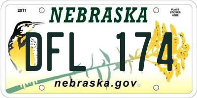 NE license plate DFL174