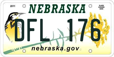 NE license plate DFL176