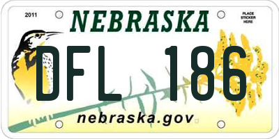 NE license plate DFL186