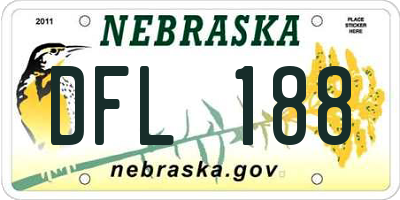 NE license plate DFL188