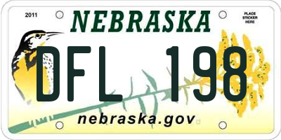 NE license plate DFL198