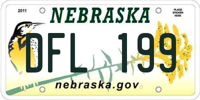 NE license plate DFL199