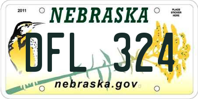 NE license plate DFL324