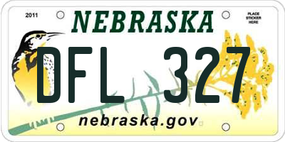 NE license plate DFL327