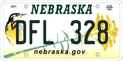 NE license plate DFL328