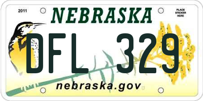 NE license plate DFL329