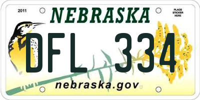 NE license plate DFL334