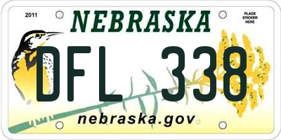 NE license plate DFL338
