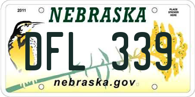 NE license plate DFL339