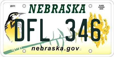 NE license plate DFL346