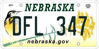 NE license plate DFL347
