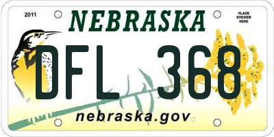 NE license plate DFL368