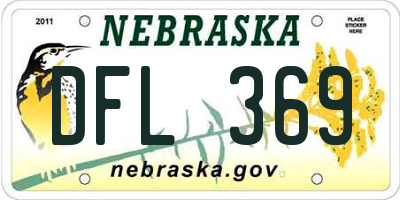 NE license plate DFL369