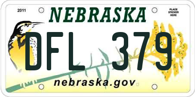 NE license plate DFL379