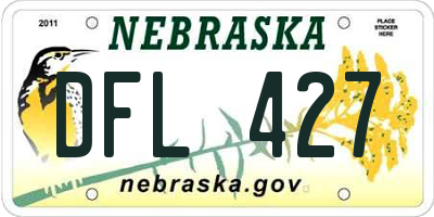 NE license plate DFL427