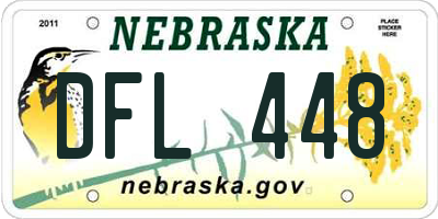 NE license plate DFL448