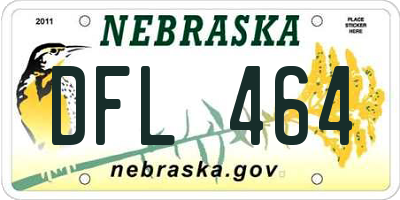 NE license plate DFL464