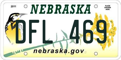 NE license plate DFL469