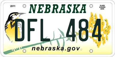 NE license plate DFL484