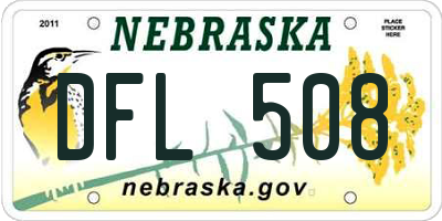 NE license plate DFL508