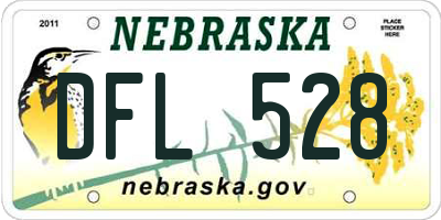 NE license plate DFL528