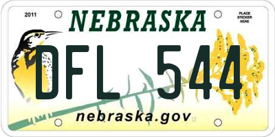 NE license plate DFL544