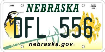 NE license plate DFL556