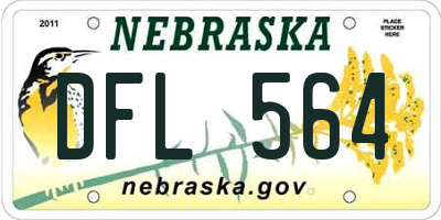 NE license plate DFL564