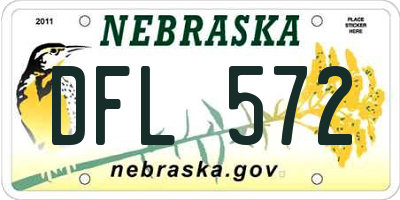 NE license plate DFL572