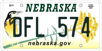 NE license plate DFL574