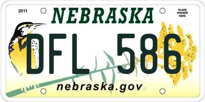 NE license plate DFL586