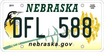 NE license plate DFL588
