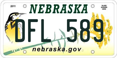 NE license plate DFL589